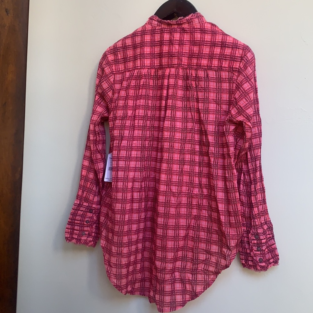 Free People Plaid Miles Tuxedo Shirt NWT - Picture 11 of 15